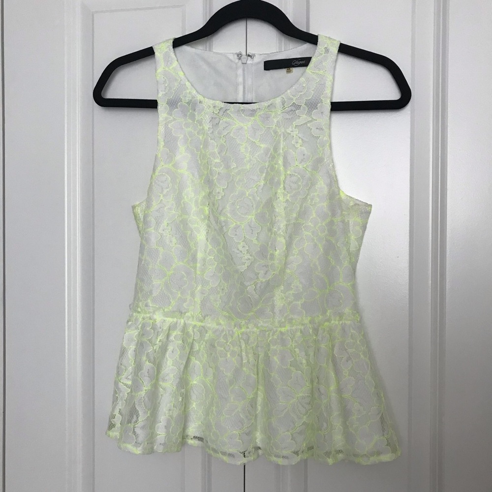 Sugarlips Lace Peplum Sleeveless Top